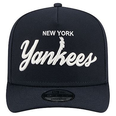 Men's New Era Navy New York Yankees Local Play A-Frame 9FIFTY Snapback Hat