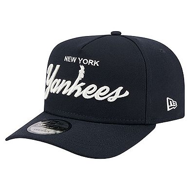 Men's New Era Navy New York Yankees Local Play A-Frame 9FIFTY Snapback Hat