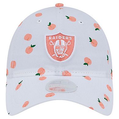 Women's New Era White Las Vegas Raiders Fruit Pattern 9TWENTY Adjustable Hat
