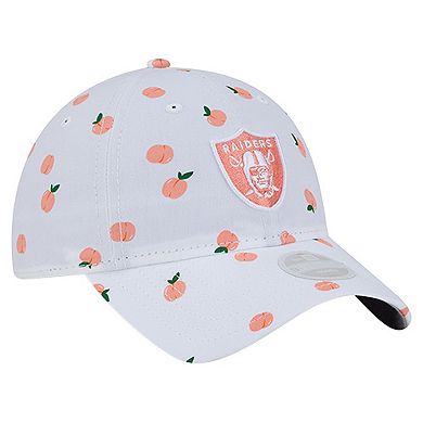Women's New Era White Las Vegas Raiders Fruit Pattern 9TWENTY Adjustable Hat
