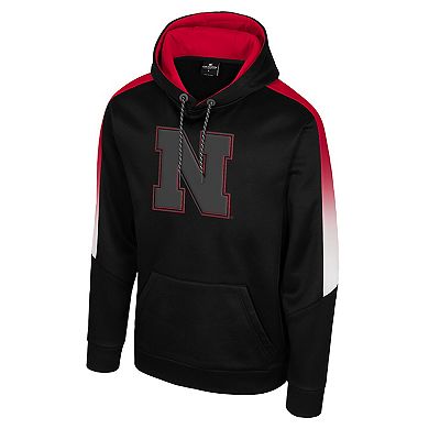 Men's Colosseum Black Nebraska Huskers The Gang Blackout Hoodie