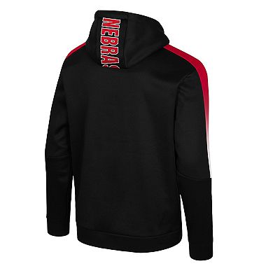 Men's Colosseum Black Nebraska Huskers The Gang Blackout Hoodie