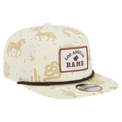 Men's New Era Cream Los Angeles Rams Desert Rose 19TWENTY Adjustable Hat