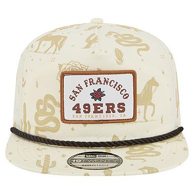 Men's New Era Cream San Francisco 49ers Desert Rose 19TWENTY Adjustable Hat