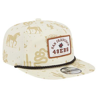 Men's New Era Cream San Francisco 49ers Desert Rose 19TWENTY Adjustable Hat