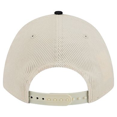 Men's New Era Navy/Cream Georgia Tech Yellow Jackets Arch Two-Tone Corduroy 9FORTY A-Frame Adjustable Hat