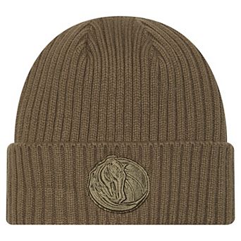 Men's New Era Olive Dallas Mavericks Color Pack Cuffed Knit Hat
