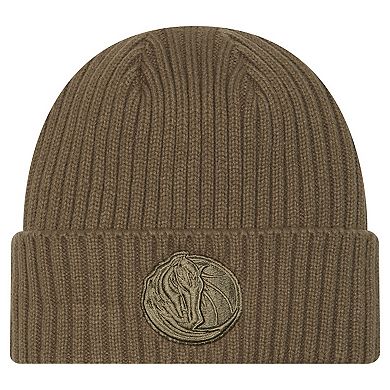 Men's New Era Olive Dallas Mavericks Color Pack Cuffed Knit Hat