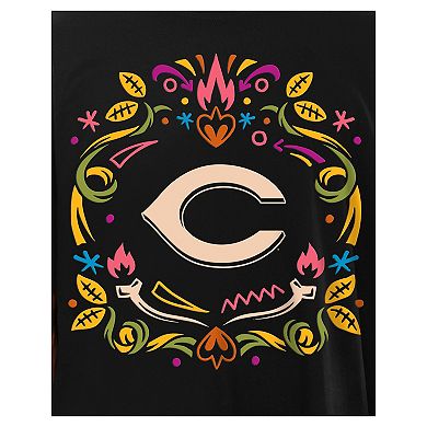 Men's New Era Black Cincinnati Reds Día de los Muertos T-Shirt