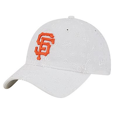 Women's New Era White San Francisco Giants Floral Mesh 9TWENTY Adjustable Hat