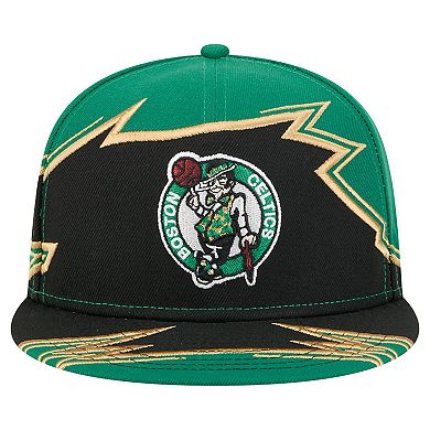 Men's New Era Kelly Green/Black Boston Celtics Break 59FIFTY Fitted Hat