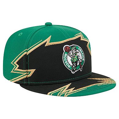 Men's New Era Kelly Green/Black Boston Celtics Break 59FIFTY Fitted Hat