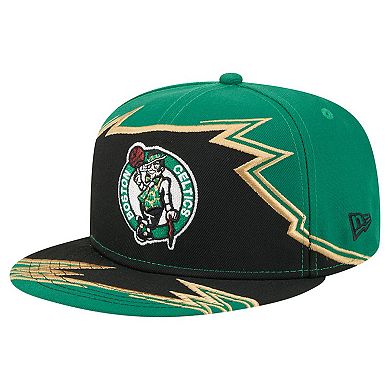 Men's New Era Kelly Green/Black Boston Celtics Break 59FIFTY Fitted Hat