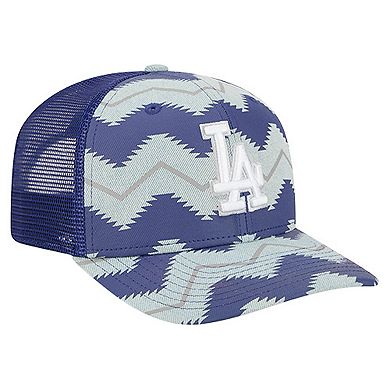 Men's New Era Denim/Royal Los Angeles Dodgers Aztec Denim 9SEVENTY Adjustable Hat