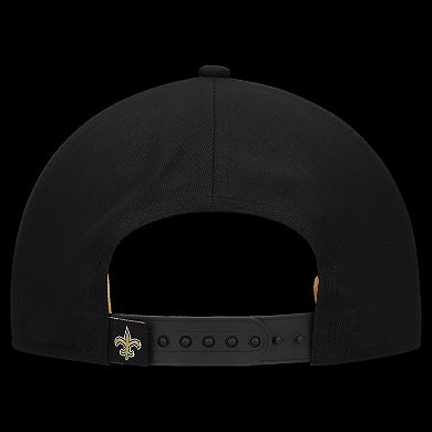 Women's New Era Black New Orleans Saints Metallic 9FORTY M-Crown A-Frame Adjustable Hat