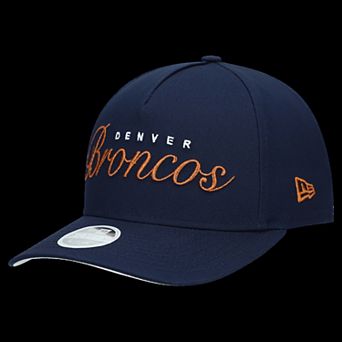 Women's New Era Navy Denver Broncos Metallic 9FORTY M-Crown A-Frame Adjustable Hat