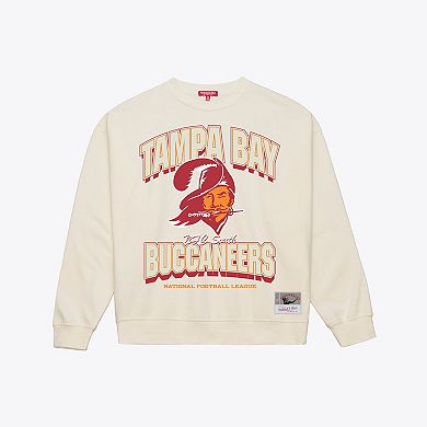 Women's Mitchell & Ness Cream Tampa Bay Buccaneers Tonal Arch Sweatshirt