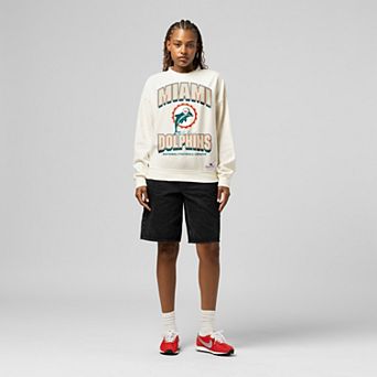 Women's Mitchell & Ness Cream Miami Dolphins Tonal Arch Sweatshirt