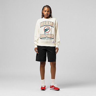 Women's Mitchell & Ness Cream Miami Dolphins Tonal Arch Sweatshirt