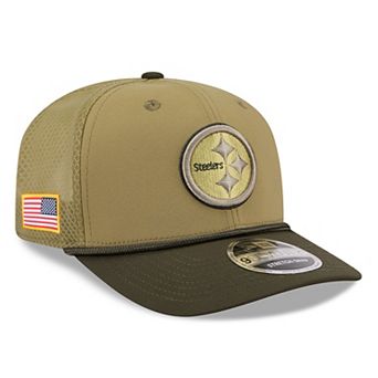 Men's New Era Green Pittsburgh Steelers 2025 Salute to Service 9SEVENTY Adjustable Hat