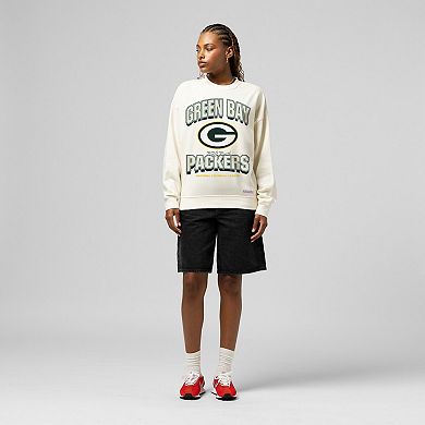 Women's Mitchell & Ness Cream Green Bay Packers Tonal Arch Sweatshirt