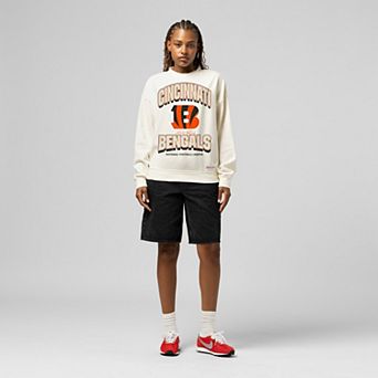 Women's Mitchell & Ness Cream Cincinnati Bengals Tonal Arch Sweatshirt