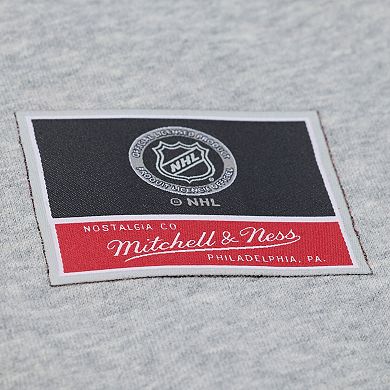 Women's Mitchell & Ness Heather Gray Florida Panthers Hockey Night Sweatshirt
