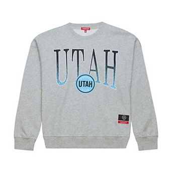 Women's Mitchell & Ness Heather Gray Utah Mammoth Hockey Night Sweatshirt