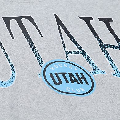 Women's Mitchell & Ness Heather Gray Utah Mammoth Hockey Night Sweatshirt