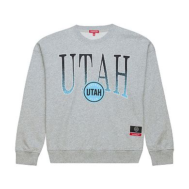 Women's Mitchell & Ness Heather Gray Utah Mammoth Hockey Night Sweatshirt