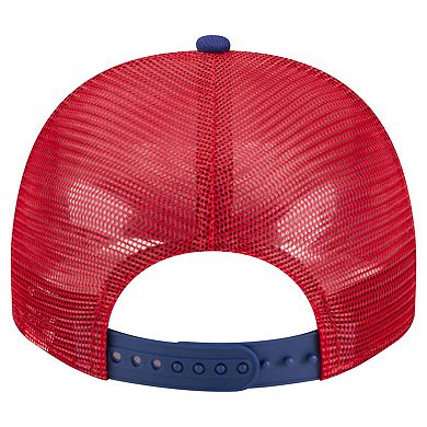 Men's New Era Cream/Red Philadelphia Phillies Banner A-Frame 9FIFTY Trucker Snapback Hat