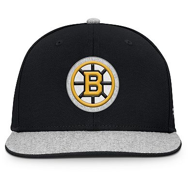 Men's Fanatics Black Boston Bruins Fundamentals Loden Snapback Hat