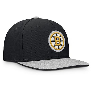 Men's Fanatics Black Boston Bruins Fundamentals Loden Snapback Hat