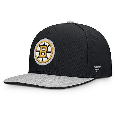 Men's Fanatics Black Boston Bruins Fundamentals Loden Snapback Hat