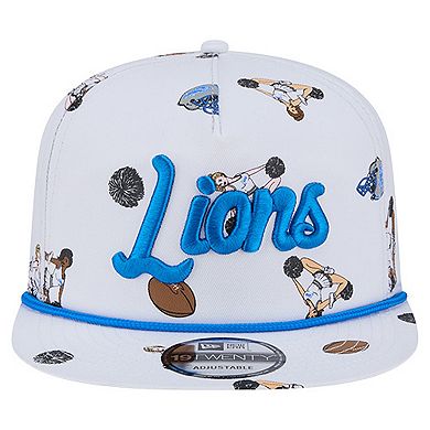 Men's New Era White Detroit Lions Team Cheer 19TWENTY Adjustable Hat