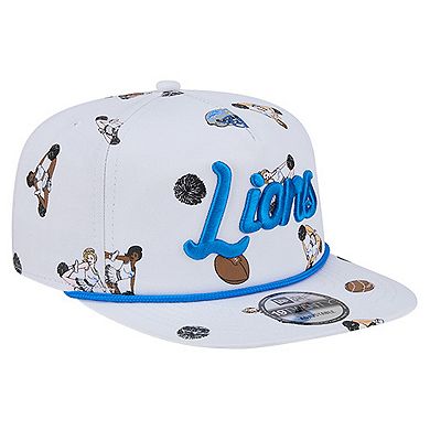 Men's New Era White Detroit Lions Team Cheer 19TWENTY Adjustable Hat