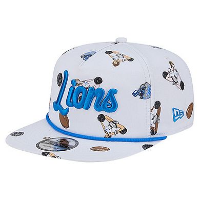 Men's New Era White Detroit Lions Team Cheer 19TWENTY Adjustable Hat