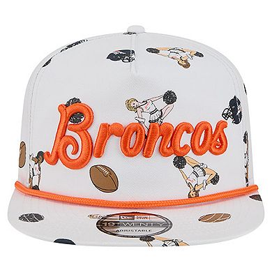 Men's New Era White Denver Broncos Team Cheer 19TWENTY Adjustable Hat