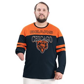 Men's G-III Sports by Carl Banks Navy/Orange Chicago Bears Adaptive Outlast Long Sleeve T-Shirt