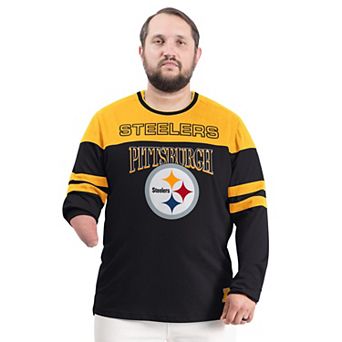 Men's G-III Sports by Carl Banks Black/Gold Pittsburgh Steelers Adaptive Outlast Long Sleeve T-Shirt
