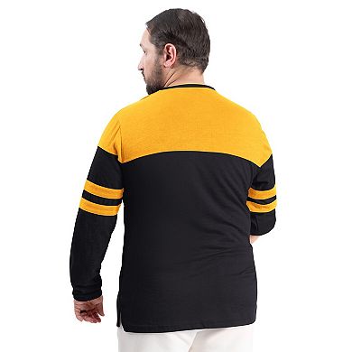 Men's G-III Sports by Carl Banks Black/Gold Pittsburgh Steelers Adaptive Outlast Long Sleeve T-Shirt