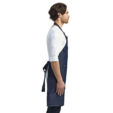 Artisan Collection by Reprime Jeans Stitch Denim Bib Apron with Pockets