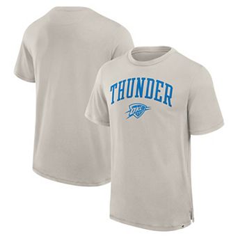 Men's Fanatics Cream Oklahoma City Thunder Crossover Collection Pull Up Jumper Shot Premium T-Shirt