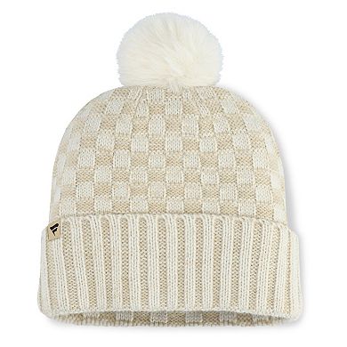 Women's Fanatics Natural New York Rangers Heritage Blaze Cuffed Knit Hat with Pom