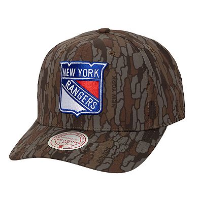 Men's Mitchell & Ness Camo New York Rangers Hidden Camo Pro Crown Adjustable Hat