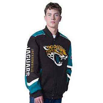 Men's G-III Sports by Carl Banks Black Jacksonville Jaguars Prime Time Full-Zip Racing Jacket