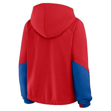 Women's Fanatics Red Philadelphia Phillies Oversized Time to Win Pullover Hoodie