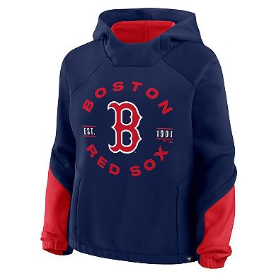 Women's Fanatics Navy Boston Red Sox Oversized Time to Win Pullover Hoodie
