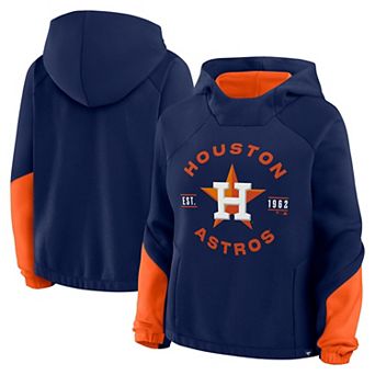Women's Fanatics Navy Houston Astros Oversized Time to Win Pullover Hoodie