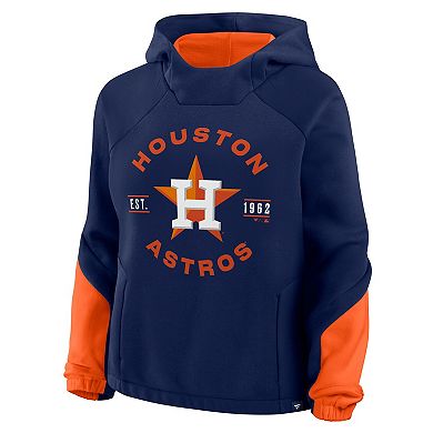 Women's Fanatics Navy Houston Astros Oversized Time to Win Pullover Hoodie